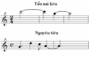 Ví dụ 25 Ngoài ra có những bài mang nét giống nhau về âm điệu hoặc âm hình 1