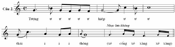 Đoạn 2 Câu 1 nhịp 16 đến nhịp 20 1 nhịp lưu không Câu 2 nhịp 22 đến nhịp 26 27