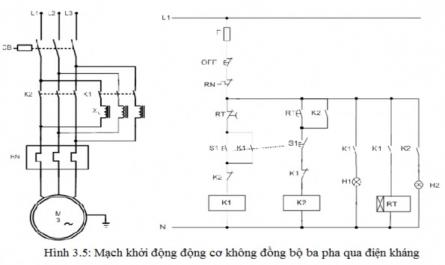 Mạch Khởi Động Động Cơ 3 Pha Gián Tiếp Qua Điện Máy Biến Áp Tự Ngẫu: