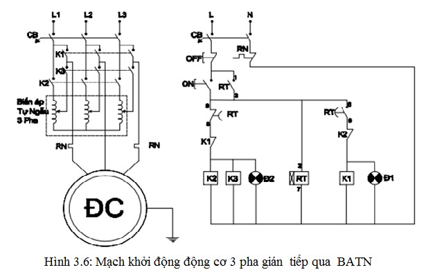 Mô tả trang bị điện Mạch động lực CB 1 cấp nguồn và bảo vệ cho ĐC Tiếp 2