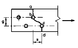 Hình 9 5 Bố trí bu lông so le VÍ DỤ 9 2 Hãy xác định diện tích thực hữu hiệu 1
