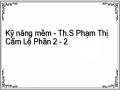 Kỹ năng mềm - Th.S Phạm Thị Cẩm Lệ Phần 2 - 2