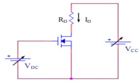 Hình 3 57 Mạch khảo sát đặc tuyến của MOSFET kênh gián đoạn loại N Khi V GS 0V 8