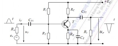 Hình 4 1 Mạch khuếch đại E C Sở dĩ người ta gọi là tầng emitơ chung là vì 1