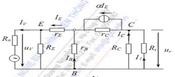 Hình 4 4 Mạch mắc theo kiều B chung BC Điện trở vào R V  R E  r E  1   4