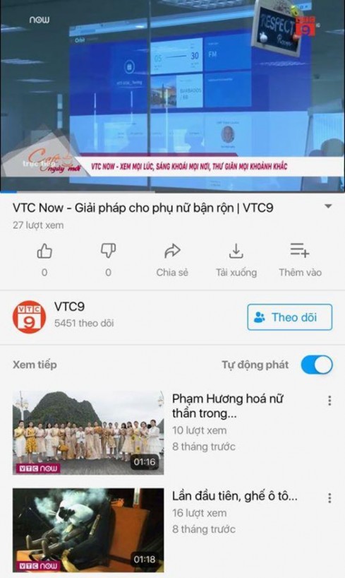 Hình 10 Chương trình của VTC Now trên ứng dụng My Clip 2 4 4 Nguồn thu từ Kinh doanh 5