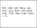 Thế chấp bất động sản theo quy định của pháp luật Việt Nam hiện hành - 23