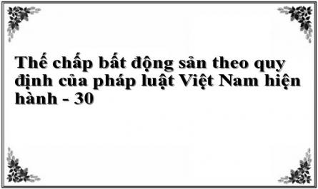 Thế chấp bất động sản theo quy định của pháp luật Việt Nam hiện hành - 30