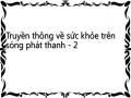 Truyền thông về sức khỏe trên sóng phát thanh - 2