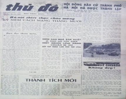 Ảnh 2 1 Ngày 24 10 1957 tờ Thủ đô tiền thân của Báo Hànộimới xuất bản số 1