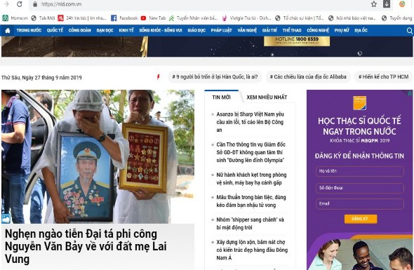 Hình 1 2 Giao diện báo điện tử Người lao động – Nguồn www nld con vn Báo 1