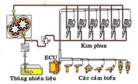 Hình 7 25 Sơ đồ hệ thống nhiên liệu kim bơm liên hợp UI Kim liên hợp được 6