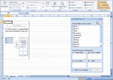 Hình 2 1 0 Người ta gọi đây là cái vỏ của một PivotTable Bên trái là vùng báo 4