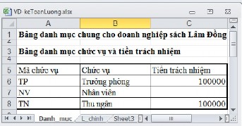 Hình 4 4 Thiết kế bảng lương chính Xem hình minh họa sau Hình 4 5 Ta đi vào chi 1