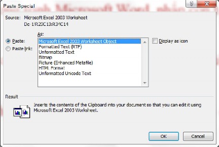 Tam giác chọn lệnh Paste Special hộp thoại Paste Special xuất hiện lên màn hình sau 8