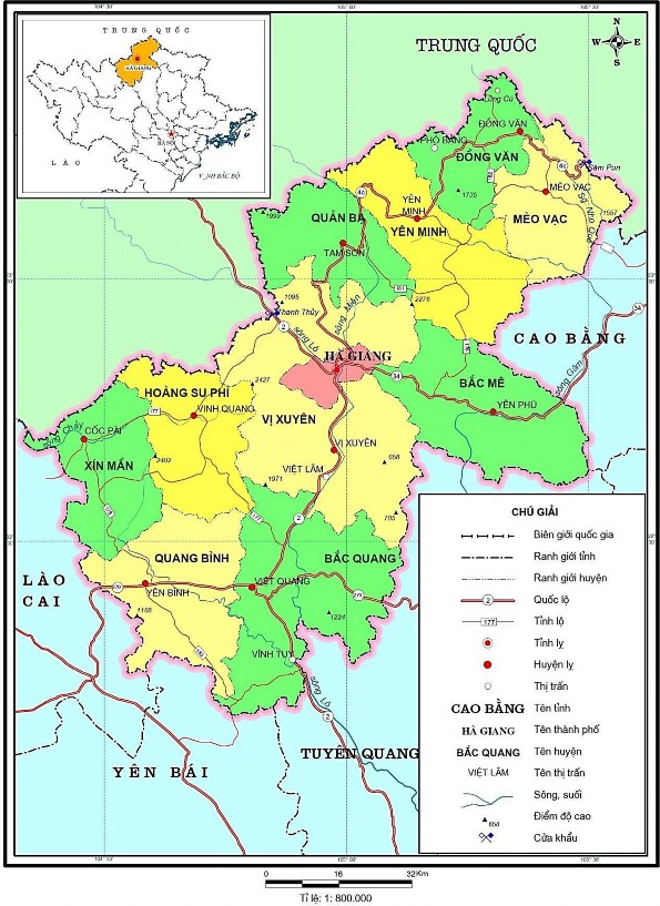 Hình 1 Bản đồ hành chính tỉnh Hà Giang Chương 1 TỔNG QUAN VỀ VẤN ĐỀ NGHIÊN 1