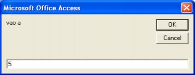 Đến đây nếu bạn gõ vào số 5 và chọn OK Hay ấn Enter thì số nguyên 5 sẽ lưu 6