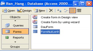 Ta có hình mới như sau Nếu bạn kích vào nút lệnh có tiêu đề Command0 thì thủ 8