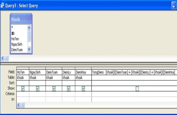  Chọn Query Run ta có kết quả 16