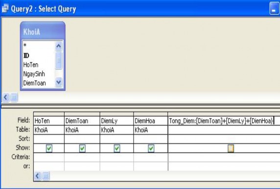 Chọn Query Run để xem kết quả 4 2 3 Sử dụng Expression Builder Access có trình 9