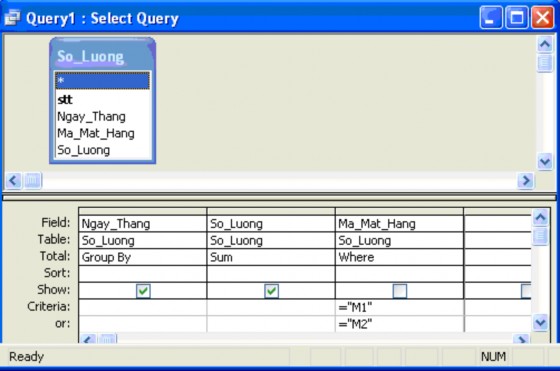 Chọn Query Run ta có 4 Dùng hàm Count Câu hỏi ứng với mỗi ngày có bao nhiêu mặt 6