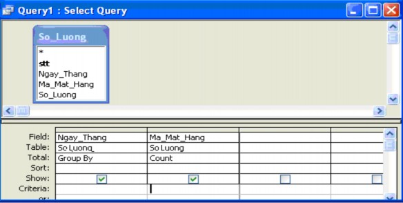 Chọn Query Run ta có 5 Tạo truy vấn theo hỏi đáp Câu hỏi Số lượng bán ra trong 8