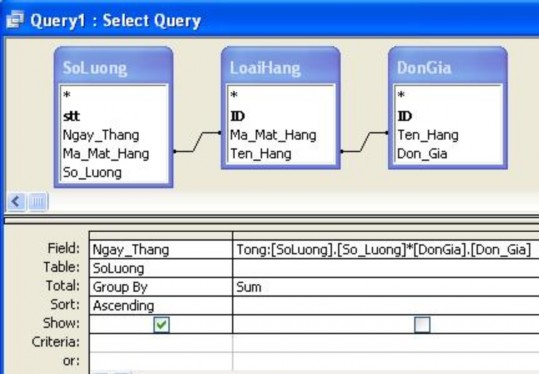 Chạy truy vấn này ta có kết quả 4 4 Sử dụng phương tiện truy vấn Query Wizard 1 18