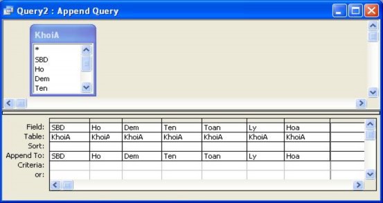 Chạy truy vấn này hộp thoại hiện ra 23