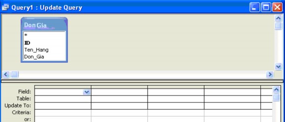 Ta nhận thấy có thêm dòng Update To hãy đưa vào như hình sau Hãy chạy truy vấn 8