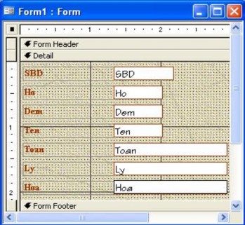 Hãy đưa về dạng Hãy thao tác như sau Đưa con trỏ chuột vào trường Toan ấn ta 10