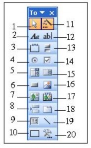 1 Select Objects Chọn đối tượng 2 Label Dùng để tạo một hộp để chứa văn 14