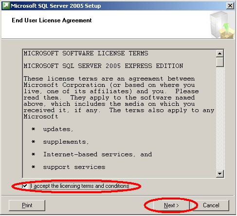 Server 2005 Express Edition Double click vào file cài đặt Microsoft SQL Server Express Edition 1