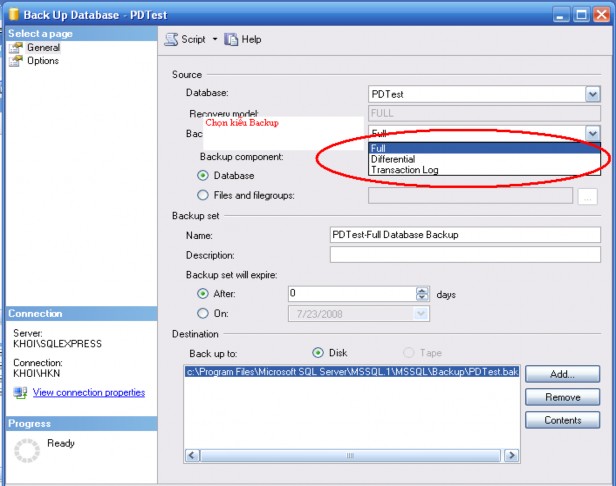 Click OK Quá trình sao lưu hoàn tất 6 3 2 Phục hồi Restore Click OK hai lần Click OK 4