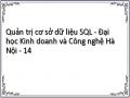 Quản trị cơ sở dữ liệu SQL - Đại học Kinh doanh và Công nghệ Hà Nội - 14