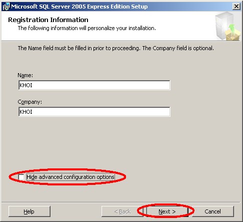 Lưu ý SQL Server 2005 có hai kiểu authentication kiểm tra người dùng Windows 3