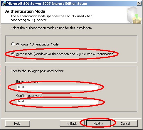 Lưu ý SQL Server 2005 có hai kiểu authentication kiểm tra người dùng Windows 8