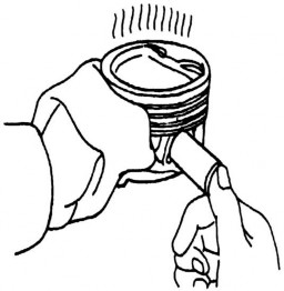 4 2 7 Vòng găng a Kiểm tra khe hở miệng Dùng căn lá đặt xéc măng vào mẫu hoặc 7