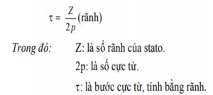 Số rãnh phân bố cho mỗi pha dưới mỗi cực từ Gọi qA là số rãnh của dây 5