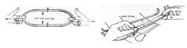 Hình 4 6 Thao tác lồng dây vào rãnh stato Quan sát tình trạng các thanh dẫn đã 7