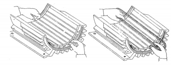 Lách tháo từng vòng dây ra khỏi rãnh Stato 4 Tháo bìa cách điện cũ ra khỏi rãnh 6