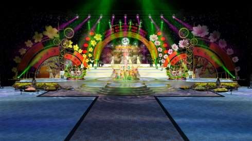 Thiết kế sân khấu với chiều cao hạn chế thì màn hình và các vật trang trí 27