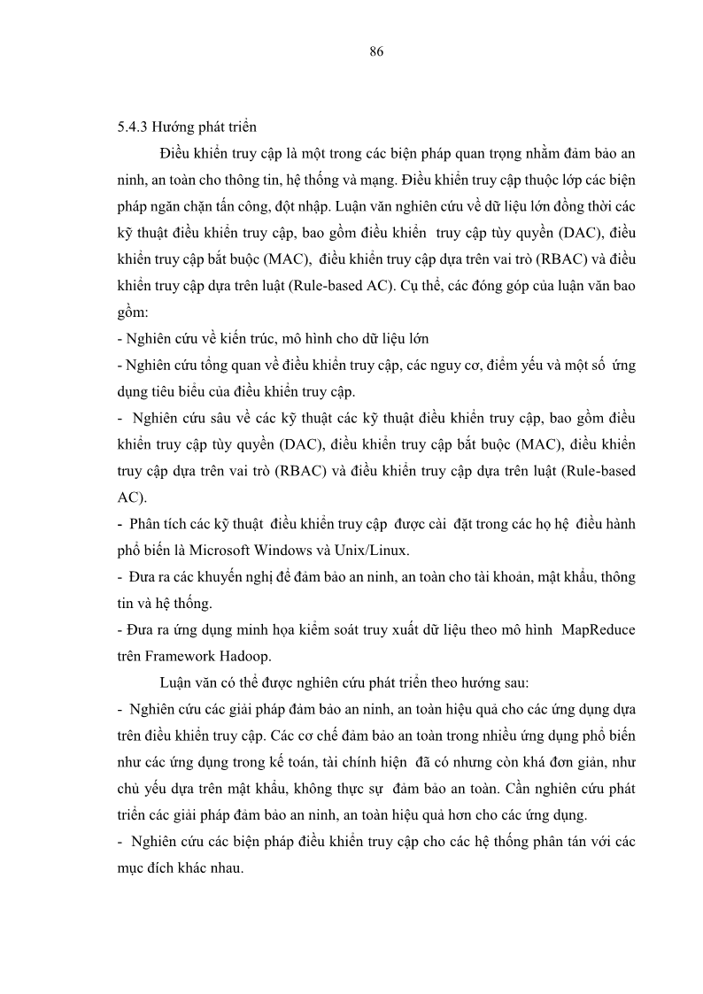 Luận văn Thạc sĩ Công nghệ thông tin Nghiên cứu mô hình kiểm soát truy xuất cho dữ liệu lớn - 9 Trang 97