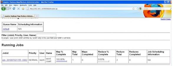 Và kết quả đạt được sau khi thực hiện job wordcount thông qua trình quản lý 4