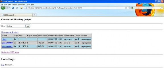 Thông qua trình quản lý HDFS Do có 2 reduce task nên có 2 file output cuối cùng 5