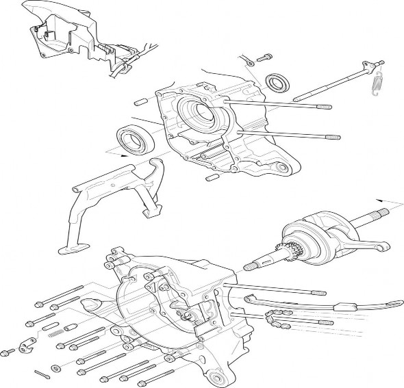 Hình 4 23 a Cơ cấu trục khuỷu thanh truyền xe ga Tháo các bộ phận bao động cơ 1