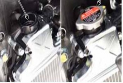 Hình 4 34 Vị trí đổ dung dịch làm mát vào két Đổ dung dịch vào bình dự chữ 8