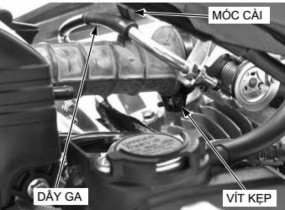 Hình 2 11 Tháo dây ga ống nối bướm ga Tháo bướm ga Tháo day ga Tháo đầu nối 3P 6