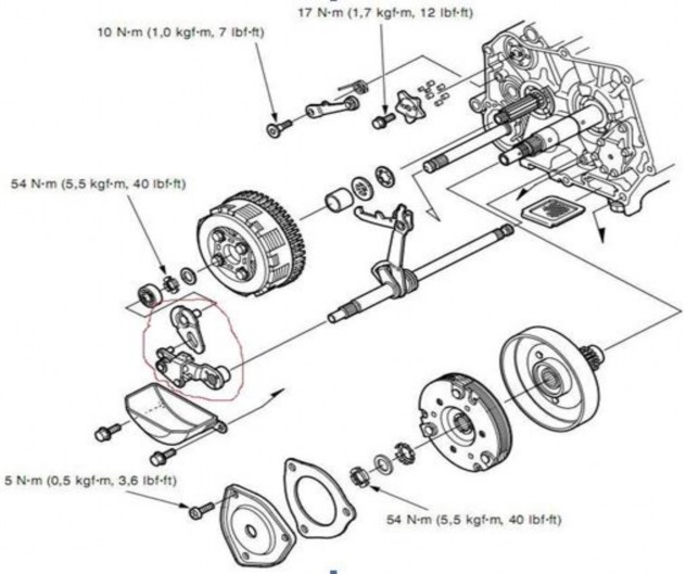 Thứ tự các chi tiết của bô ly hợp xe hon da 4 3 Kiểm tra sửa chữa bô ly hợp 6