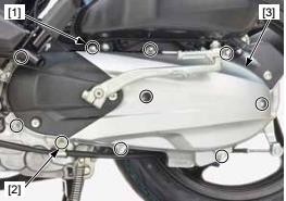 Hình 3 8 Tháo ốp máy và vách máy Tháo cần khởi động tháo bạc 1 và tháo tấm 7