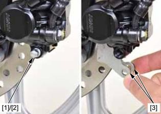 Hình 4 13 Tháo ngàm phanh đĩa phanh Tháo các bu lông giữ ngàm phanh tháo đường 1